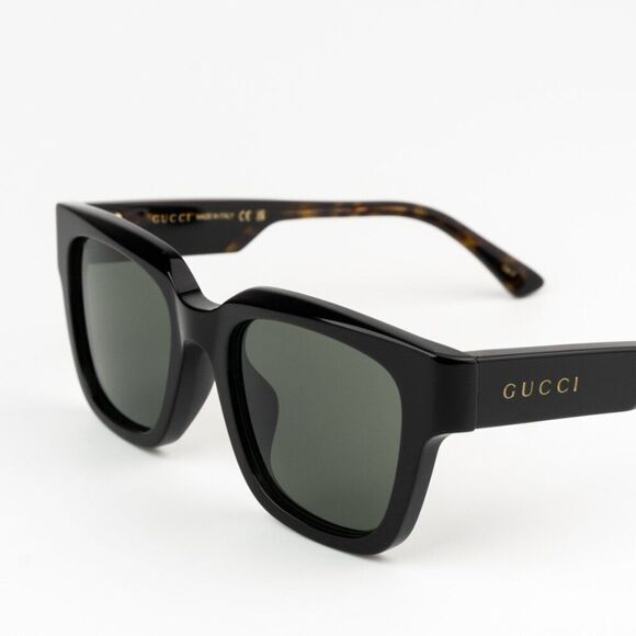 NEW Gucci GG1670SK 001 Black Havana Grey Unisex Square Sunglasses GG 1670SK - Picture 1 of 10